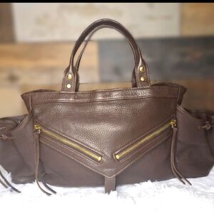 Botkier East West Brown Leather Satchel